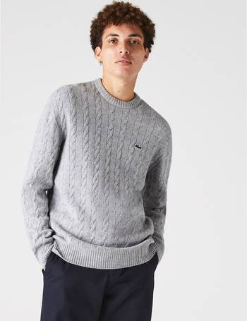 lacoste grey knitted jumper