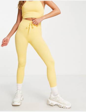 Love & Other Things gym seamless leggings in yellow