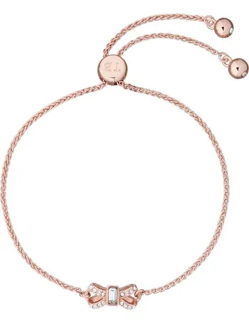 ted baker sabsal crystal sparkle bow drawstring bracelet