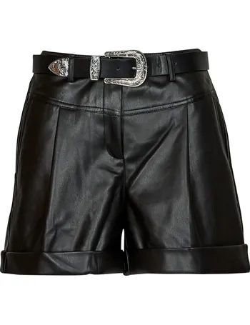 Morgan tailored short with scallop hem detail in black