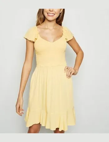 new look yellow dress uk