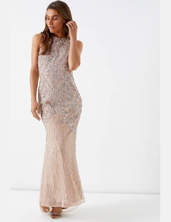 Maya crossback cage 2025 embellished maxi dress