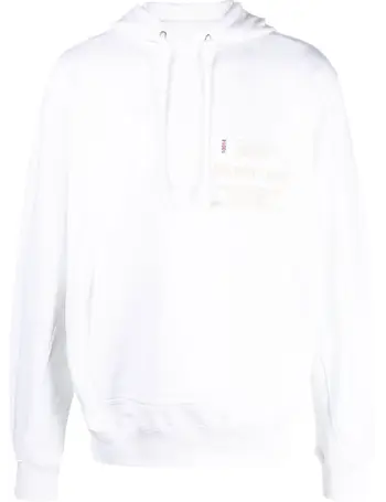 Shop Helmut Lang Men's White Hoodies up to 75% Off