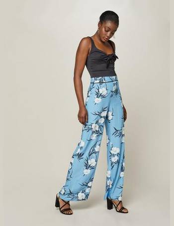 Floral Pleated Wide Leg Trousers  Healthy Living Direct