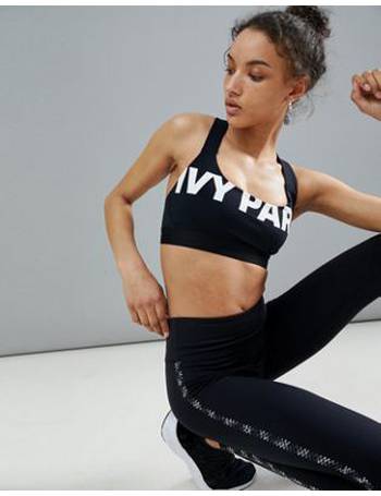 Ivy Park Active Logo Bra In Grey