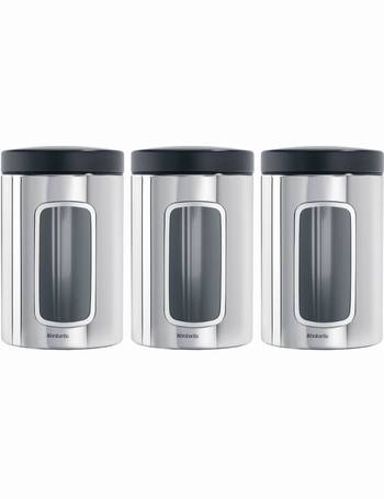 Brabantia tea coffee hot sale and sugar canisters