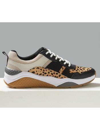autograph leather lace up trainers