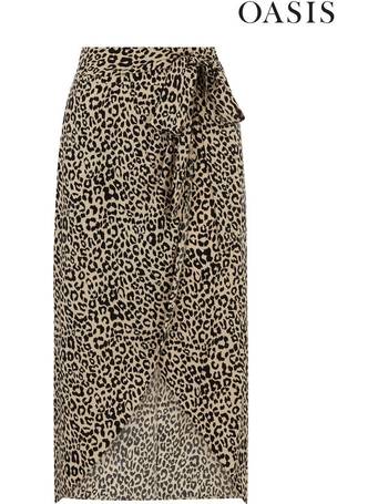 leopard print wrap skirt oasis