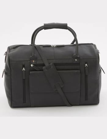 Black Leather Holdall from TK Maxx