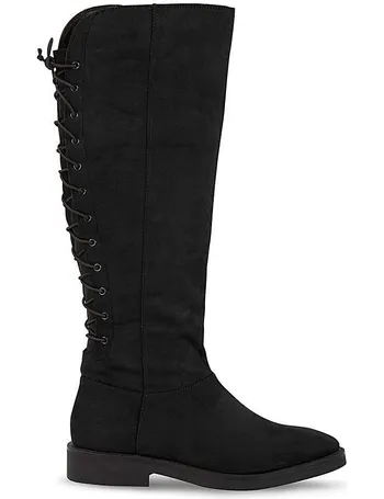 simply be black knee high boots