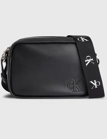 Calvin Klein Jeans Faux Leather Sculpted Monogram Shoulder Pouch