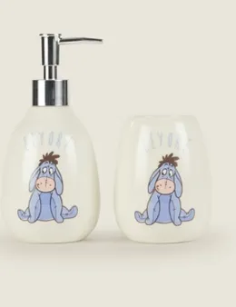 Disney Eeyore White Dispenser and Tumbler Set from George at ASDA