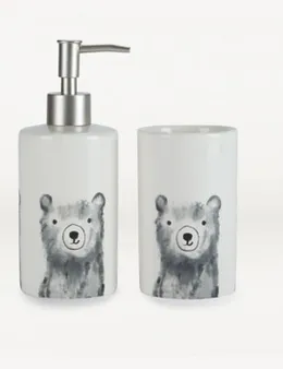 Natural Bear Dispenser & Tumbler Set from George at ASDA