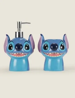 Disney Stitch Blue Dispenser and Tumbler Set from George at ASDA