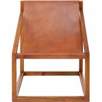 Fifty Five South Brown Leather Armchairs