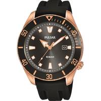 Pulsar Black And Rose Gold Mens Watches