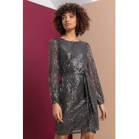 Roman Originals Women's Silver Sequin Dresses