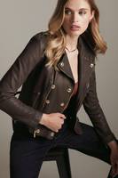 Karen Millen Women's Brown Leather Jacket