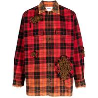 FARFETCH Men's Red Checked Shirts