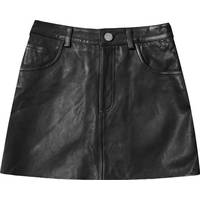 Wolf & Badger Women's Black Leather Skirts