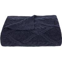 Wolf & Badger Navy Throws