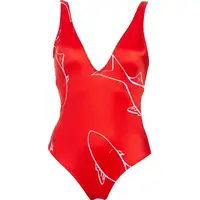 Wolf & Badger Women's Red Swimsuits