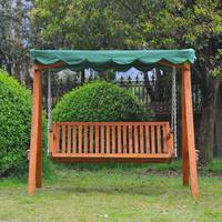 Outsunny Wooden Garden Swing Seats