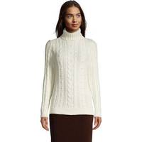 Land's End Women's White Roll Neck Jumpers