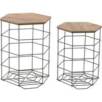 Williston Forge Metal And Glass Nesting Tables