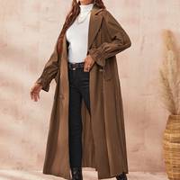 SHEIN Women's Brown Trench Coats