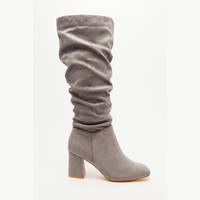 Quiz Clothing Women's Grey Knee High Boots