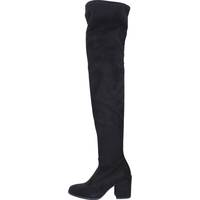 Spartoo Women's Black Suede Knee High Boots