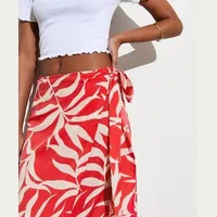 New Look Women's Red Midi Skirts