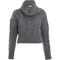 Quiz Clothing Women's Grey Cropped Jumpers