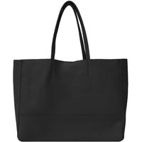 Sostter Women's Black Leather Tote Bags