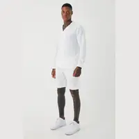 boohooMAN Men's White Linen Shirts