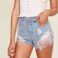 SHEIN Distressed Shorts for Women