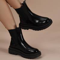 SHEIN Women's Black Platform Boots