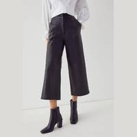 Warehouse Women's Leather Wide Leg Trousers