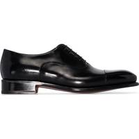 Santoni Men's Black Oxford Shoes