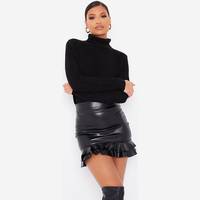 I Saw It First Women's Black Leather Skirts