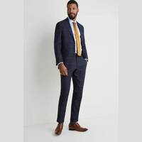 Moss Bros Men's Navy Check Suits
