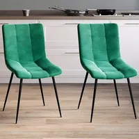 Wilko Green Velvet Dining Chairs