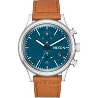 Nixon Mens Chronograph Watches With Leather Strap