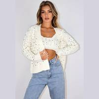 Missguided Women's Cream Knitted Cardigans