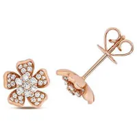 James Moore Women's Rose Gold Earrings