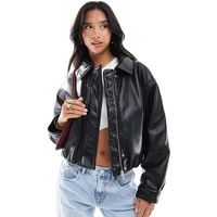 Women's Black Leather Jackets from ASOS