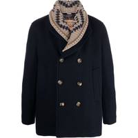 FARFETCH Men's Navy Double-Breasted Coats