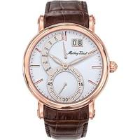 Ideal World Mens Rose Gold Watch With Black Leather Strap