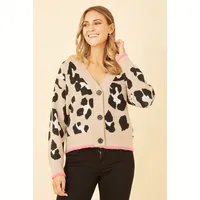 Yumi Women's Beige Cardigans